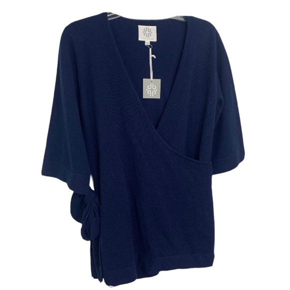 Pomegranate Inc. NWT wrap sweater Blue XS wool - Picture 1 of 7